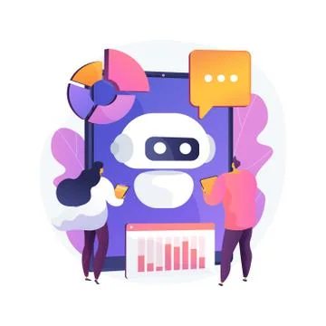 Chatbot development platform abstract concept vector illustration. Stock Illustration