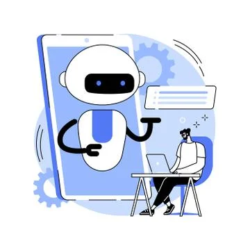 Chatbot development platform abstract concept vector illustration. Stock Illustration