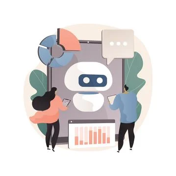 Chatbot development platform abstract concept vector illustration. Illustrazione stock