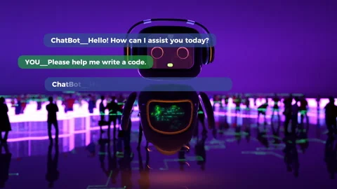 Chatbot Engaging in Online Conversations Stock Footage 278369123