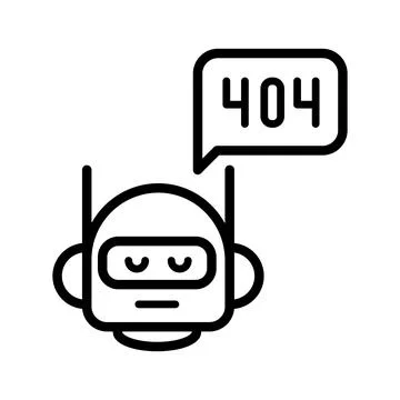 Chatbot error in service Stock Illustration