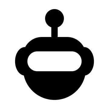 Chatbot Face Mascot Icon, Virtual Assistant Head illustration イラスト素材