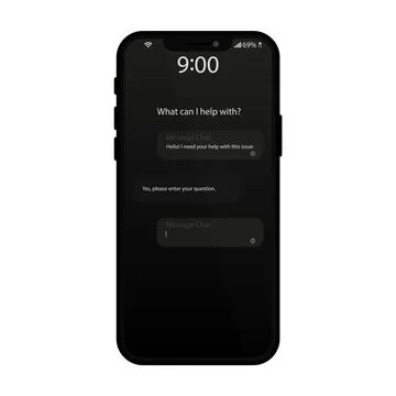 Chatbot with generative artificial intelligence smartphone Stock Illustration