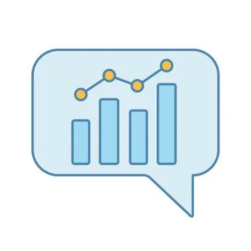 Chatbot graph color icon イラスト素材