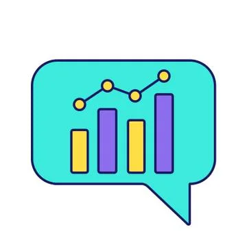 Chatbot graph color icon イラスト素材