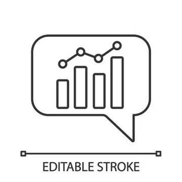 Chatbot graph linear icon Stock-Illustration