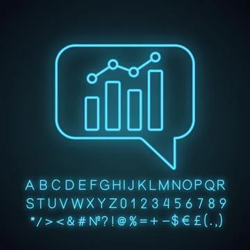 Chatbot graph neon light icon イラスト素材