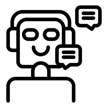 Chatbot having a conversation using artificial intelligence Stock Illustration