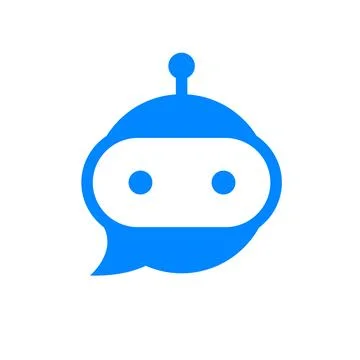 Chatbot head in speech bubble vector icon Stock Illustration