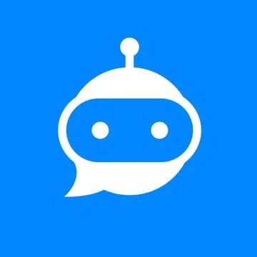 Chatbot head in speech bubble vector icon Stock Illustration