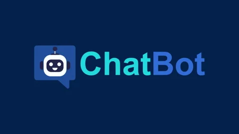 Chatbot Icon and Text 2d Animation with Alpha Matte Stock Footage 334827902