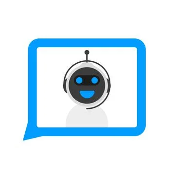 Chatbot icon concept, chat bot or chatterbot. Robot Virtual Assistance Of Web Stockillustratie