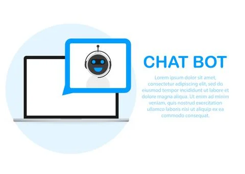 Chatbot icon concept, chat bot or chatterbot. Robot Virtual Assistance Of Web Illustrazione stock
