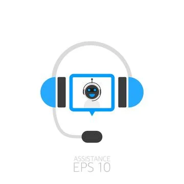 Chatbot icon concept, chat bot or chatterbot. Robot Virtual Assistance Of Web Stock Illustration