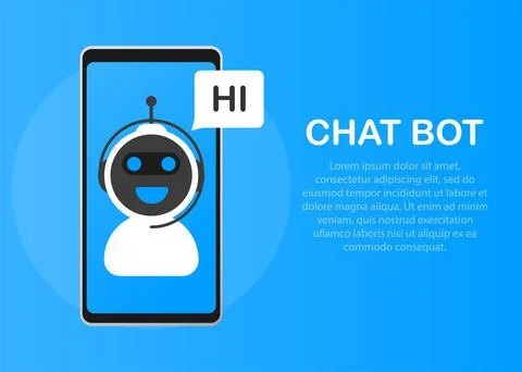 Chatbot icon concept, chat bot or chatterbot. Robot Virtual Assistance Of Web Illustrazione stock