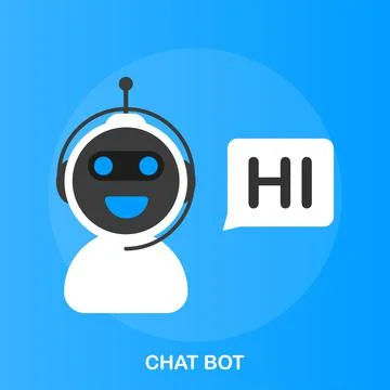 Chatbot icon concept, chat bot or chatterbot. Robot Virtual Assistance Of Web Illustrazione stock