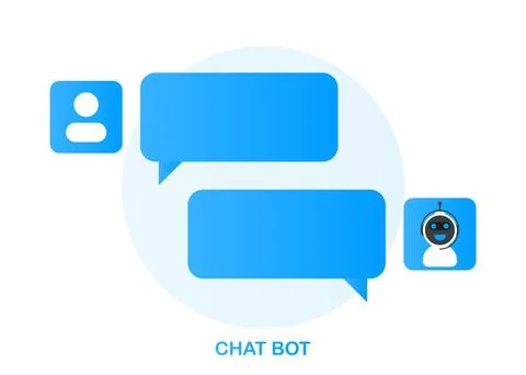Chatbot icon concept, chat bot or chatterbot. Robot Virtual Assistance Of Web Stock Illustration
