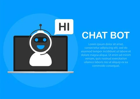 Chatbot icon concept, chat bot or chatterbot. Robot Virtual Assistance Of Web Illustrazione stock