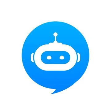 Chatbot icon concept, chat bot or chatterbot. Robot Virtual Assistance Of Stock Illustration