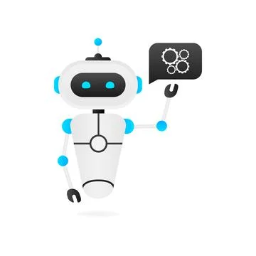 Chatbot icon concept, chat bot or chatterbot. Robot Virtual Assistance Of Illustrazione stock