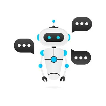 Chatbot icon concept, chat bot or chatterbot. Robot Virtual Assistance Of Illustrazione stock