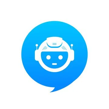 Chatbot icon concept, chat bot or chatterbot. Robot Virtual Assistance Of Illustrazione stock