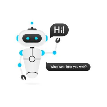 Chatbot icon concept, chat bot or chatterbot. Robot Virtual Assistance Of Illustrazione stock