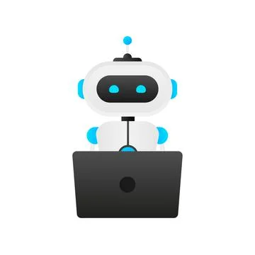 Chatbot icon concept, chat bot or chatterbot. Robot Virtual Assistance Of Illustrazione stock