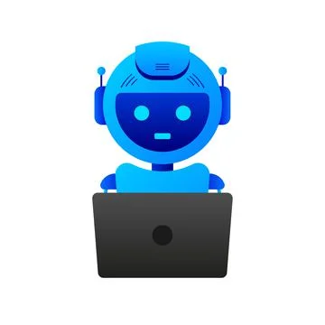Chatbot icon concept, chat bot or chatterbot. Robot Virtual Assistance Of Illustrazione stock