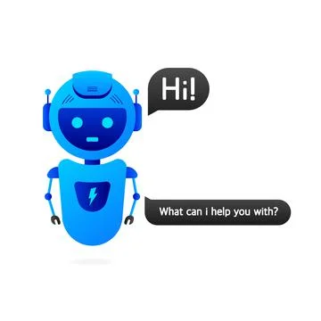 Chatbot icon concept, chat bot or chatterbot. Robot Virtual Assistance Of Illustrazione stock