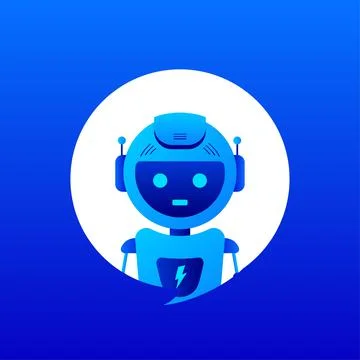 Chatbot icon concept, chat bot or chatterbot. Robot Virtual Assistance Of 스톡 일러스트