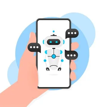 Chatbot icon concept, chat bot or chatterbot. Robot Virtual Assistance Of Stock Illustration