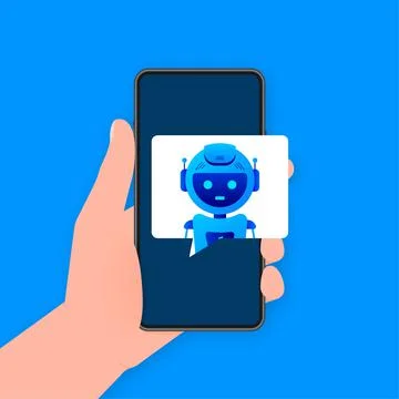 Chatbot icon concept, chat bot or chatterbot. Robot Virtual Assistance Of Illustrazione stock