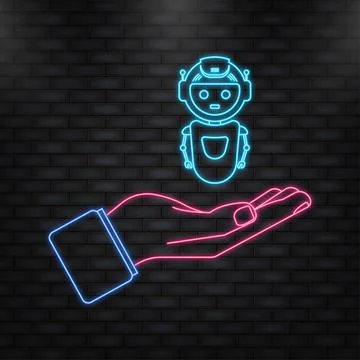 Chatbot icon concept, chat bot or chatterbot. Robot Virtual Assistance Of Stock Illustration