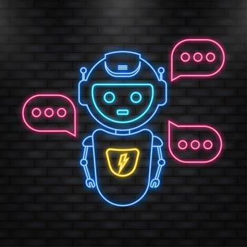 Chatbot icon concept, chat bot or chatterbot. Robot Virtual Assistance Of Stock Illustration
