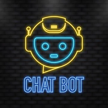 Chatbot icon concept, chat bot or chatterbot. Robot Virtual Assistance Of Stock Illustration
