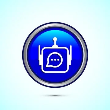 Chatbot icon design illustration, Chat conversation icon, Online support se.. Stock Illustration