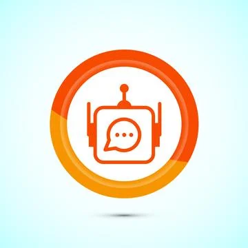Chatbot icon design illustration, Chat conversation icon, Online support se.. Stock Illustration