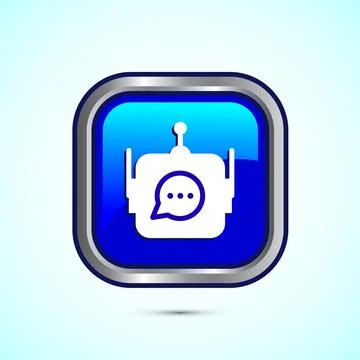 Chatbot icon design illustration, Chat conversation icon, Online support se.. Stock Illustration