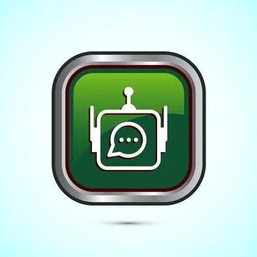 Chatbot icon design illustration, Chat conversation icon, Online support se.. Stock Illustration