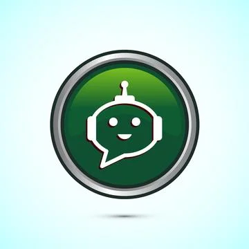 Chatbot icon design illustration, Chat conversation icon, Online support se.. Stock Illustration