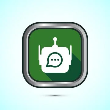 Chatbot icon design illustration, Chat conversation icon, Online support se.. Stock Illustration