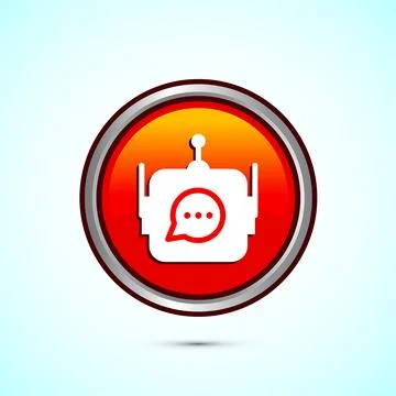 Chatbot icon design illustration, Chat conversation icon, Online support se.. Stock Illustration