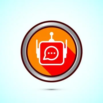 Chatbot icon design illustration, Chat conversation icon, Online support se.. Stock Illustration