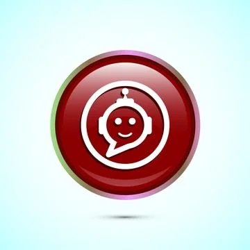 Chatbot icon design illustration, Chat conversation icon, Online support se.. Stock Illustration