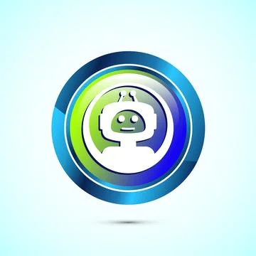 Chatbot icon design illustration, Chat conversation icon, Online support se.. Stock Illustration