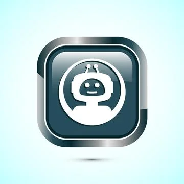 Chatbot icon design illustration, Chat conversation icon, Online support se.. Stock Illustration