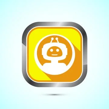 Chatbot icon design illustration, Chat conversation icon, Online support se.. Stock Illustration