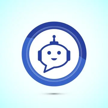 Chatbot icon design illustration, Chat conversation icon, Online support se.. Stock Illustration