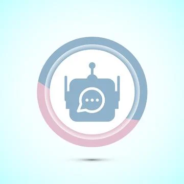 Chatbot icon design illustration, Chat conversation icon, Online support se.. Stock Illustration